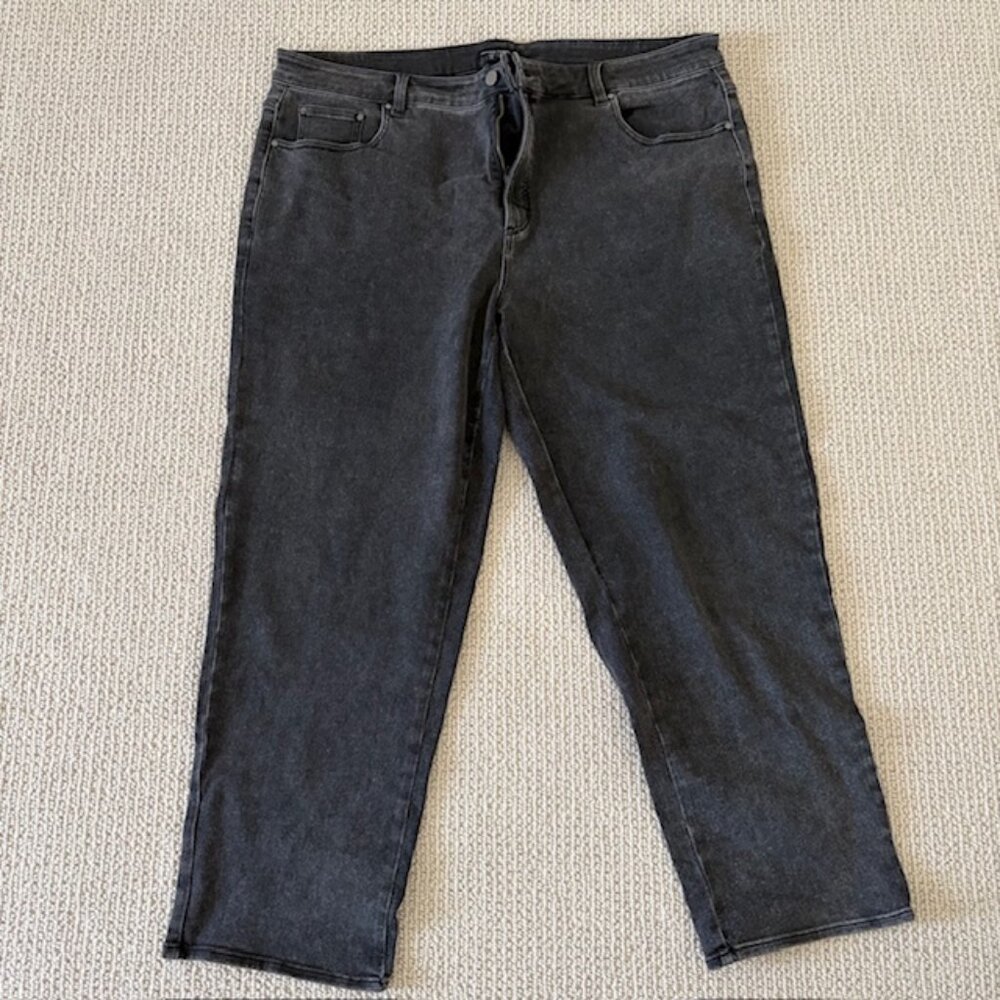 🖤 Universal Standard Etta High Rise Straight Leg Jeans – Washed Black – Size 20
